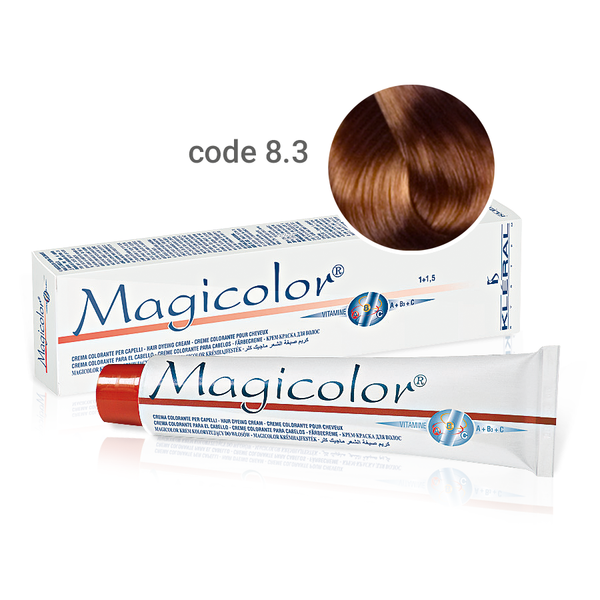 Kleral Magicolor Κρέμα Βαφής Μαλλιών 8.3 Ξανθό Ανοικτό Ντορέ 100ml - Romylos All About Hair