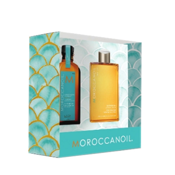 Moroccanoil Everyday Escape Set (Oil Treatment 100ml, Shower Gel 250ml) - Romylos All About Hair