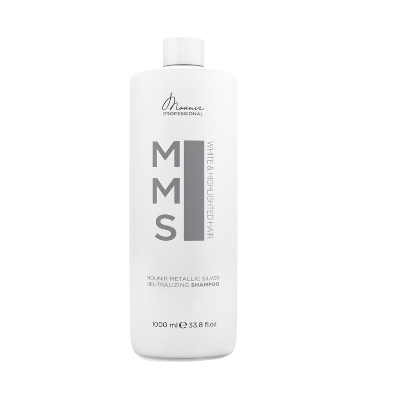 Mounir Professional MMS Metallic Silver Shampoo 1000ml - Romylos All About Hair