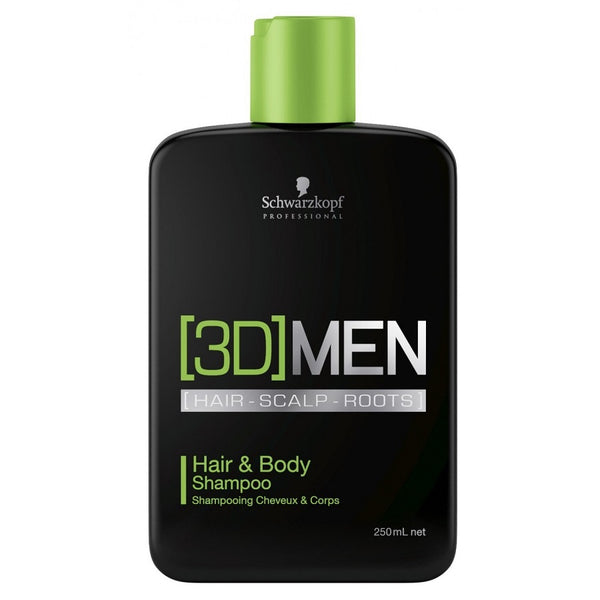 Schwarzkopf Professional 3D Men Hair & Body Shampoo 250ml - Romylos All About Hair