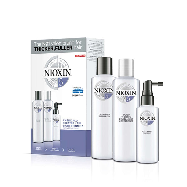 Nioxin Σύστημα 5 Loyalty Kit (Σαμπουάν 300ml, Conditioner 300ml, Θεραπεία 100ml) - Romylos All About Hair