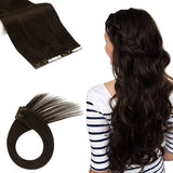 Tape Extension Invisible Φυσική Τρίχα Remy Μεσαίο Καστανό No 4 - Romylos All About Hair