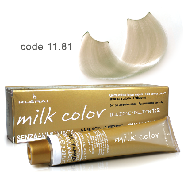 Kleral Milk Color Κρέμα Βαφής Μαλλιών Χωρίς Αμμωνία 11.81 Παστέλ Πέρλας 100ml - Romylos All About Hair