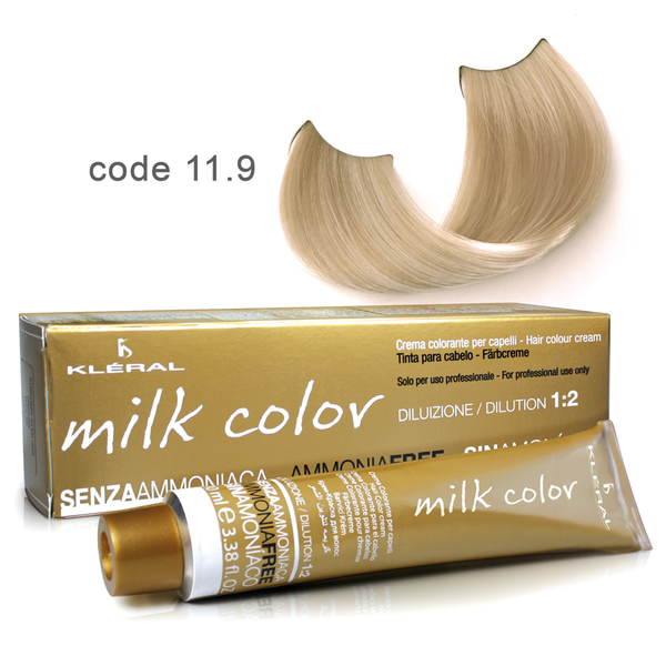 Kleral Milk Color Κρέμα Βαφής Μαλλιών Χωρίς Αμμωνία 11.9 Παστέλ Άμμου 100ml - Romylos All About Hair
