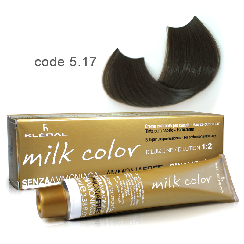 Kleral Milk Color Κρέμα Βαφής Μαλλιών Χωρίς Αμμωνία 5.17 Καστανό Ανοικτό Teak 100ml - Romylos All About Hair