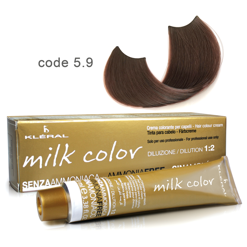 Kleral Milk Color Κρέμα Βαφής Μαλλιών Χωρίς Αμμωνία 5.9 Καστανό Ανοικτό Σοκολά 100ml - Romylos All About Hair