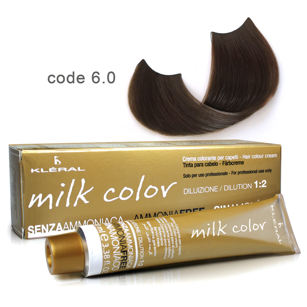 Kleral Milk Color Κρέμα Βαφής Μαλλιών Χωρίς Αμμωνία 6.0 Ξανθό Σκούρο 100ml - Romylos All About Hair