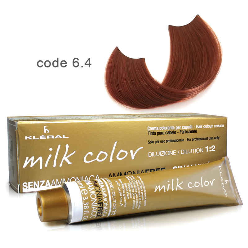 Kleral Milk Color Κρέμα Βαφής Μαλλιών Χωρίς Αμμωνία 6.4 Ξανθό Σκούρο Χάλκινο 100ml - Romylos All About Hair