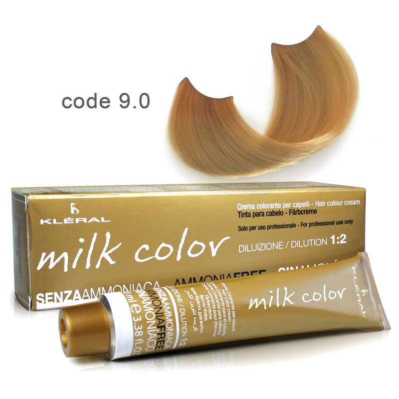 Kleral Milk Color Κρέμα Βαφής Μαλλιών Χωρίς Αμμωνία 9.0 Ξανθό Πολύ Ανοικτό 100ml - Romylos All About Hair