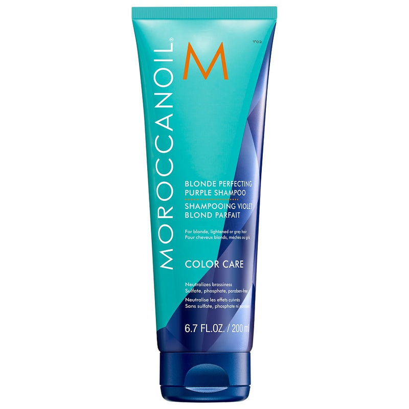 Moroccanoil Blonde Perfecting Purple Shampoo 200ml - Romylos All About Hair