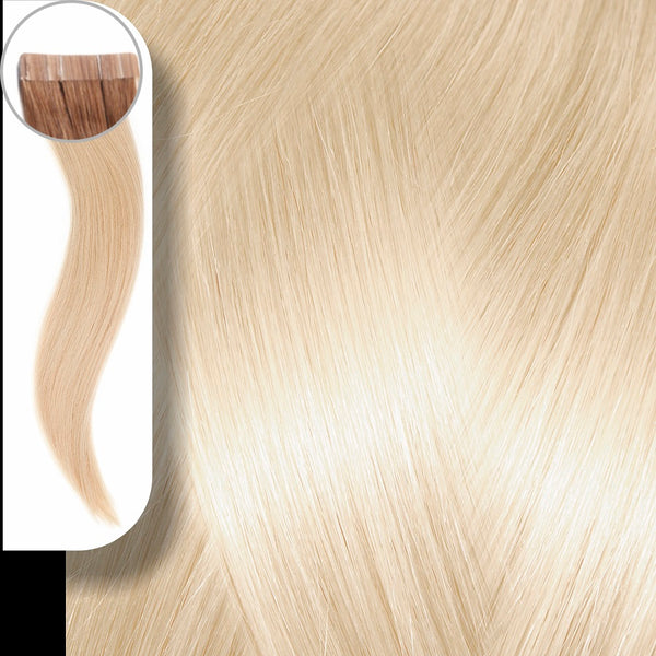 Yanni Extensions Τρέσα Φυσική Τρίχα Αυτοκόλλητη Σετ 8 Τεμαχίων Gold Series No 10.00 Ξανθό Πλατινέ 50cm - Romylos All About Hair