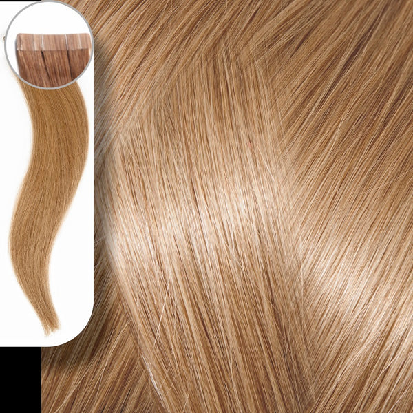 Yanni Extensions Τρέσα Φυσική Τρίχα Αυτοκόλλητη Σετ 8 Τεμαχίων Gold Series No 9.0 Ξανθό Πολύ Ανοιχτό 50cm - Romylos All About Hair