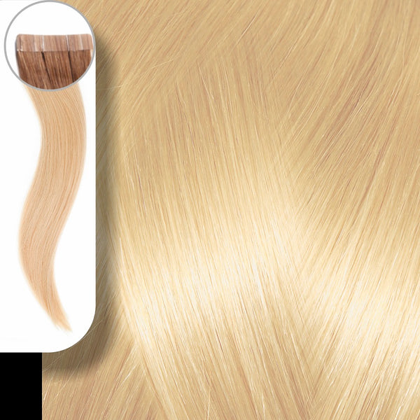 Yanni Extensions Τρέσα Φυσική Τρίχα Αυτοκόλλητη Σετ 8 Τεμαχίων Gold Series No 10.0 Ξανθό Πολύ Ανοιχτό Κίτρινο 50cm - Romylos All About Hair