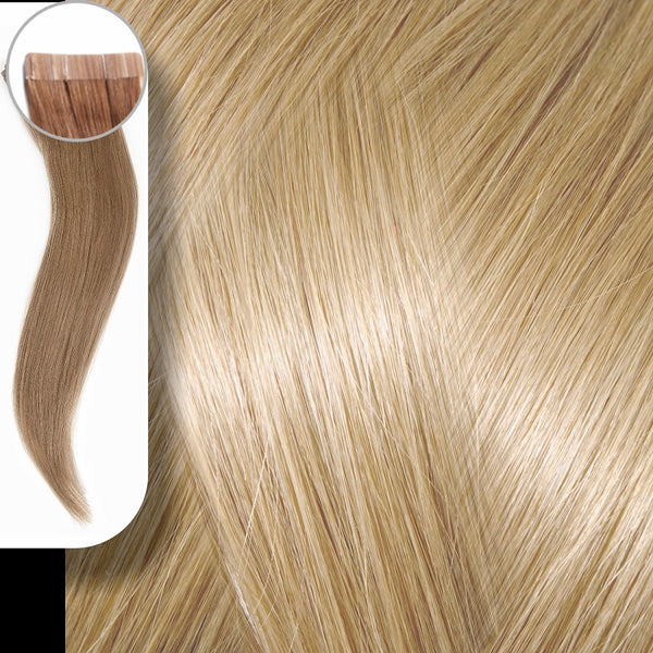 Yanni Extensions Τρέσα Φυσική Τρίχα Αυτοκόλλητη Σετ 8 Τεμαχίων Gold Series No 9.13 Ξανθό Πολύ Ανοιχτό Μπεζ 50cm - Romylos All About Hair
